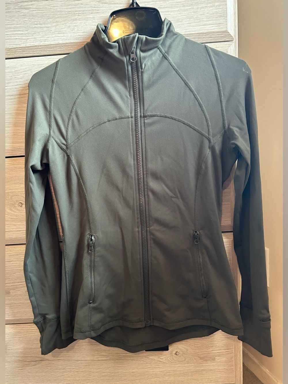 Olive Green Women's Zip-Front Active Jacket